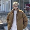 Unisex American Hip Hop Cotton Jacket - Winter Oversized Trendy Outerwear, High-End Warm Coat