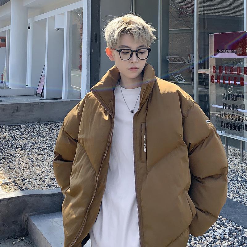 Unisex American Hip Hop Cotton Jacket - Winter Oversized Trendy Outerwear, High-End Warm Coat