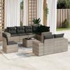 VidaXL Garden Lounge Set with Cushions 9 Pcs, Patio Sofas, Patio Furniture Set, Outdoor Furniture, Grey 3255189