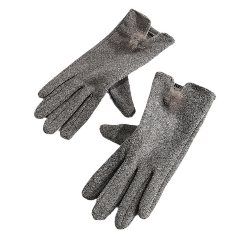 Warm Gloves Women's Outdoor Riding Driving Electric Vehicle Windproof Velvet Autumn and Winter Autumn and Winter Gloves