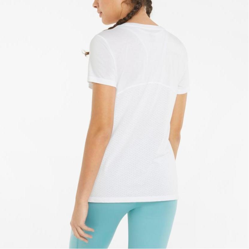 Puma Train Logo Short Sleeve Round Neck Comfortable Fashionable Versatile T-Shirt Women Tops White 52163402