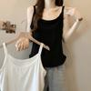 Slightly Chubby MM Summer Ice Silk Camisole Set: White Vest Top with Armpit Coverage