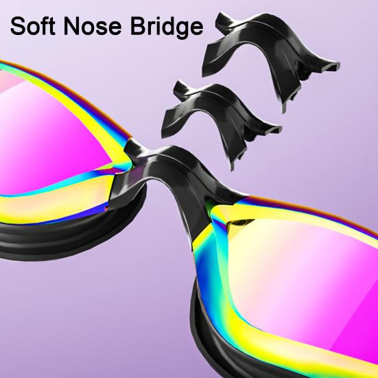 Gafas de Natación para Adultos con Tapones para los Oídos Impermeables Sin Fugas Antivaho Protección UV Lente Transparente Hombres Mujeres Gafas de Silicona Equipo de Buceo Snorkel