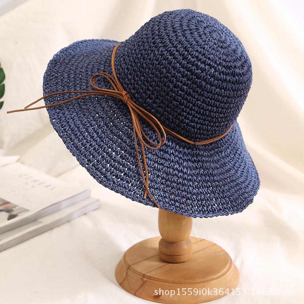 Cappello di paglia all'uncinetto fatto a mano Signore Cappello da sole cavo  a grande bordo Pieghevole Protezione solare Grandi grondaie Sun Beach Hat  acquista in modo economico — spedizione gratuita, recensioni reali