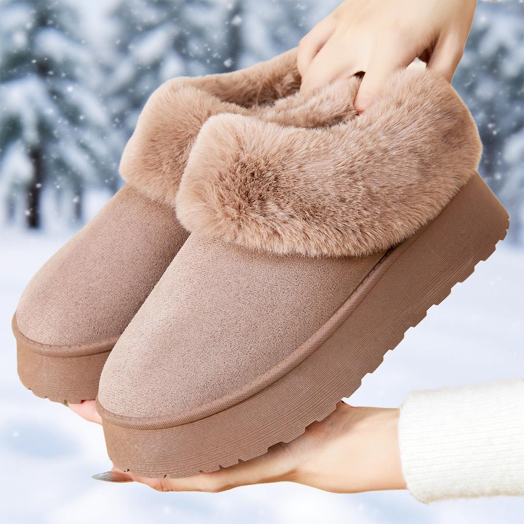 Women's Shoes 2025 Autumn and Winter New Platform Snow Boots Casual Warm Platform Bread Shoes Velvet Warm Cotton Shoes