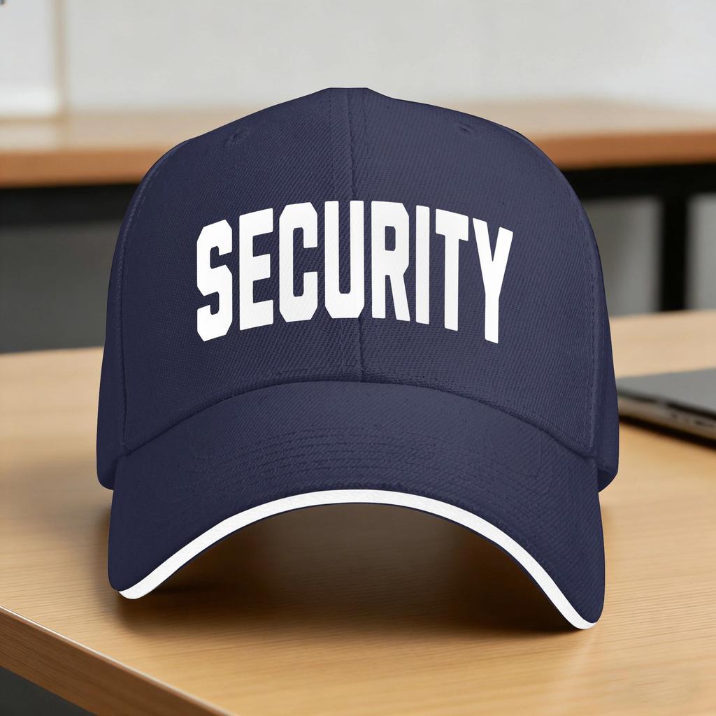 Sommer Security Logo Baseballkappe Outdoor Sport Figurbetont Retro Custom DIY Sonne Hip Hop Hüte FeUnisex Unisex Verstellbar Baseballkappen