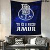 FC Porto Logo Wandbehang Bedruckte Stoffdecke Dekorative Wandteppiche für Schlafzimmer Wohnzimmer Heimdekoration
