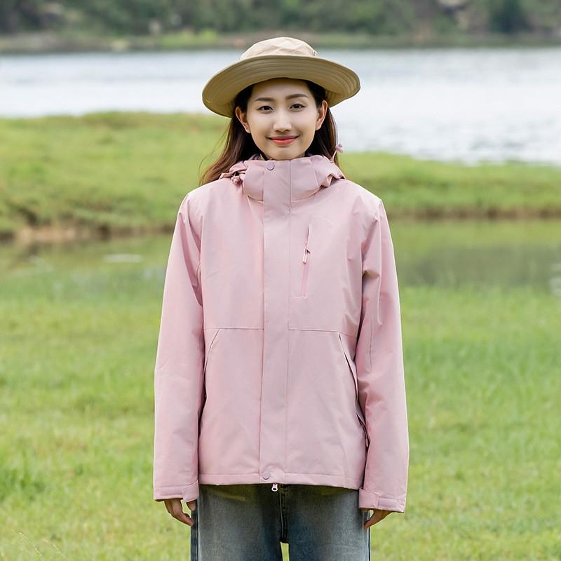 3-in-1 Waterdicht Winddicht Wandeljack Met Afneembaar Fleece Voering Heren Dames Buiten Reizen Klimmen
