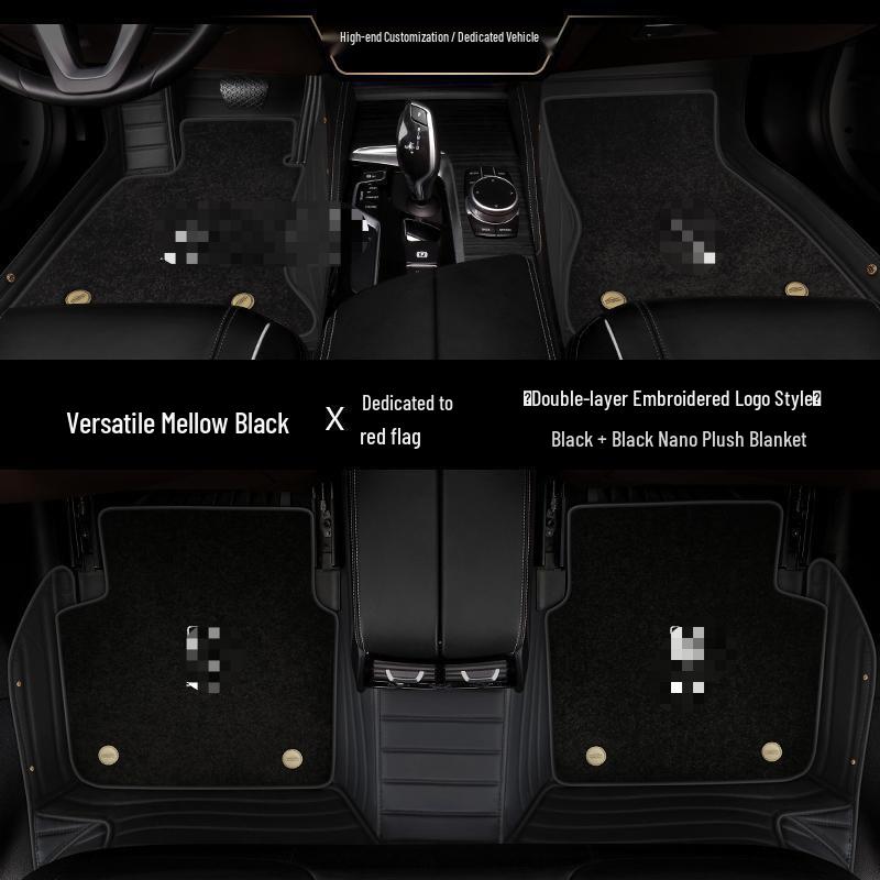 Compatible Floor Mats: Fully Enclosed Carpet Style for Hongqi HS5, H5, H9, HS7, H7, EQM5, EHS3, EHS9