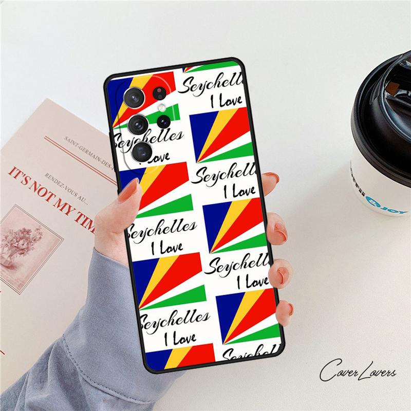 Seychelles Flag phone case For Samsung Galaxy S24 S25 S23 S22 Ultra Note 10 20 Plus S20 S21 FE Cover