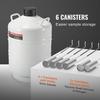 Rezervor cu Azot Lichid 30 L Aliaj de Aluminiu Container LN2 Dewar 6 Recipiente