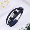 European & American Style Multi-Layer Braided Leather Men's Bracelet - Versatile Fashionable Hip-Hop Bangle