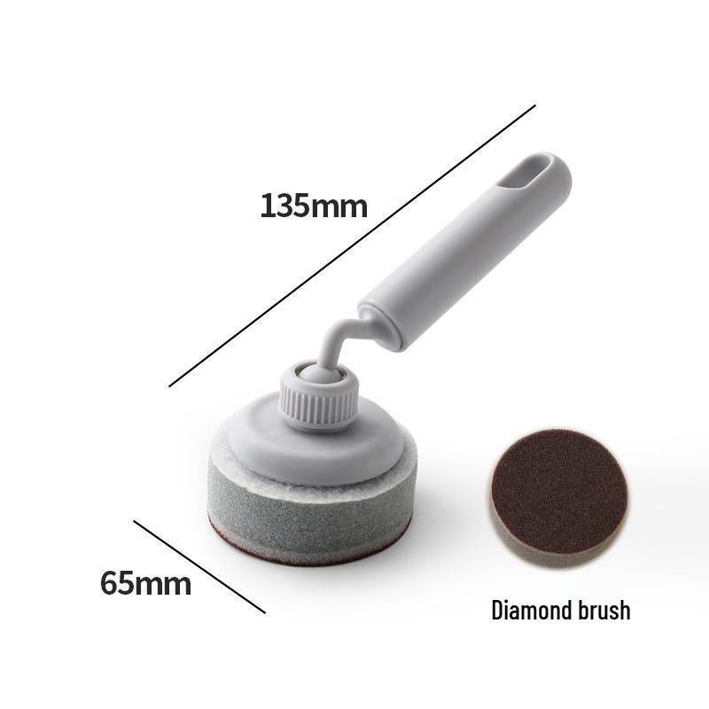 Non-stick Pan Cleaning Brush - Long Handle, Non-Damaging Scrubbing Sponge for Pots and Dishes