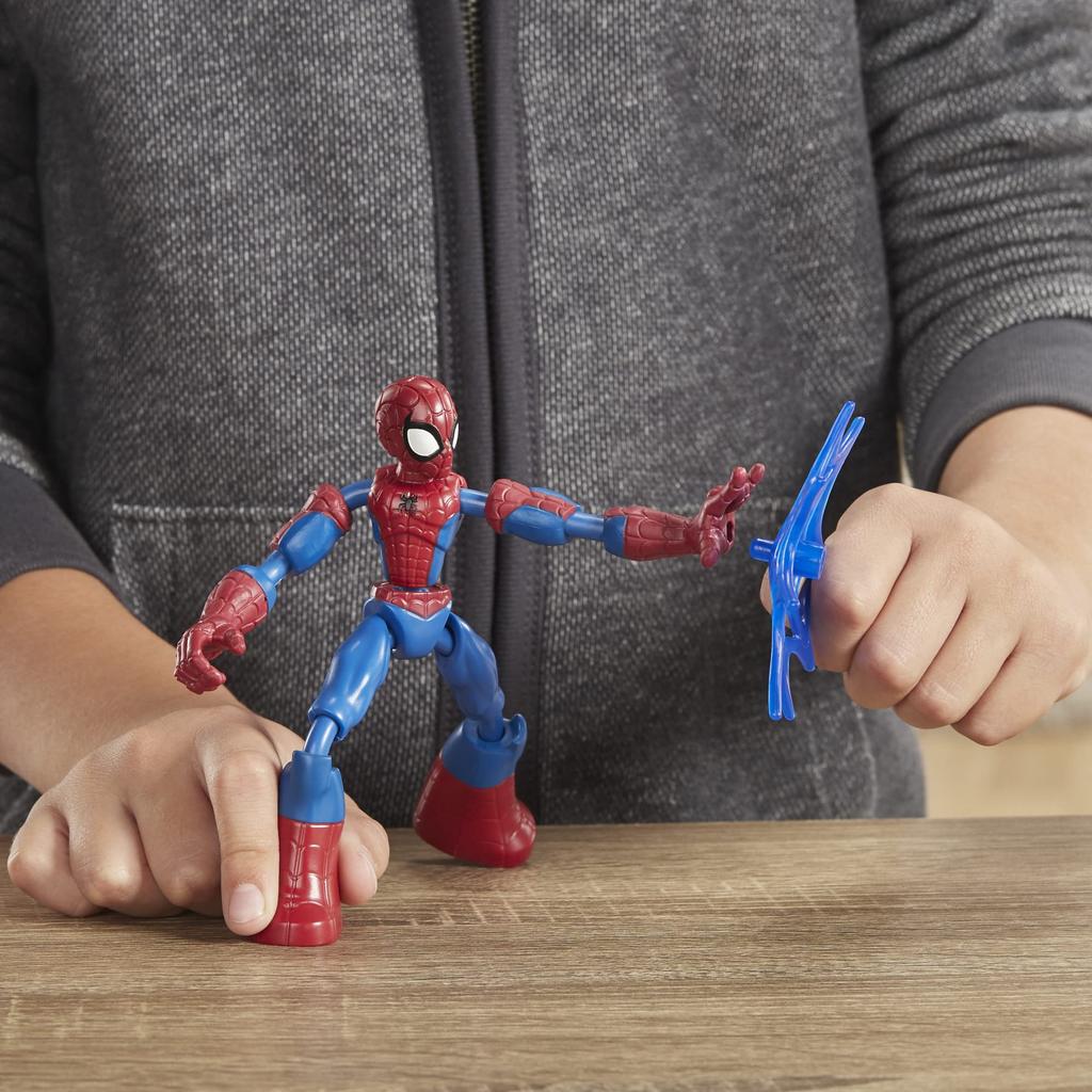 MARVEL Marvel Bend and Flex Series Figure E7686 Authentic with Web Accessory Spider-Man 6-inch Spider-Man