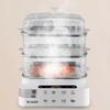 Smart Electric Steamer: Multi-functional, Three-layer Breakfast Maker with Temperature Control and Auto Power Off