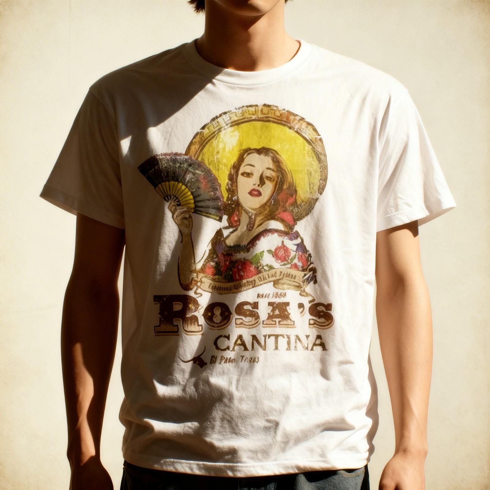 Rosa s Cantina El Paso Texa Shirt Short Sleeve White Unisex S-2345XL XXXL