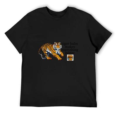 Camiseta Tiger Balm, camiseta extragrande, camiseta vintage con estampado gráfico, camisetas para hombre