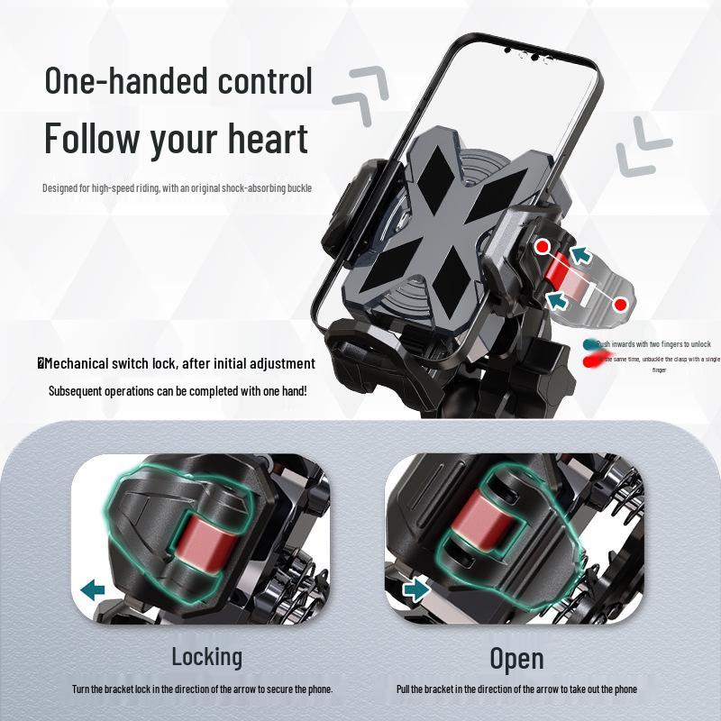 Anti-Shake Phone Mount for Delivery Riders & E-Bikes