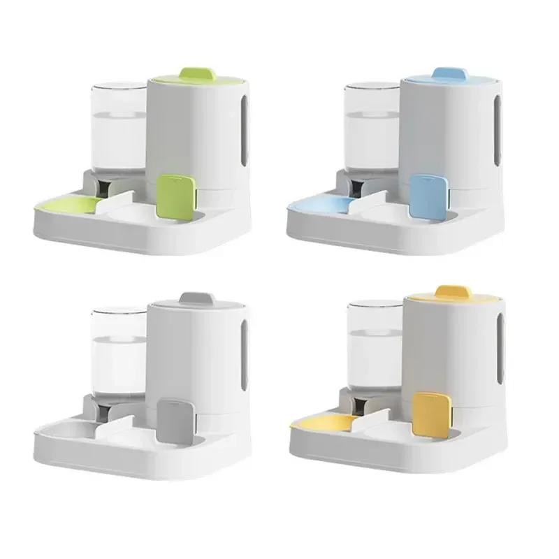 1-Pack Automatic Gravity-Fed Cat Water Dispenser & Feeder - Spill-Proof Large Capacity One-Piece Design CC