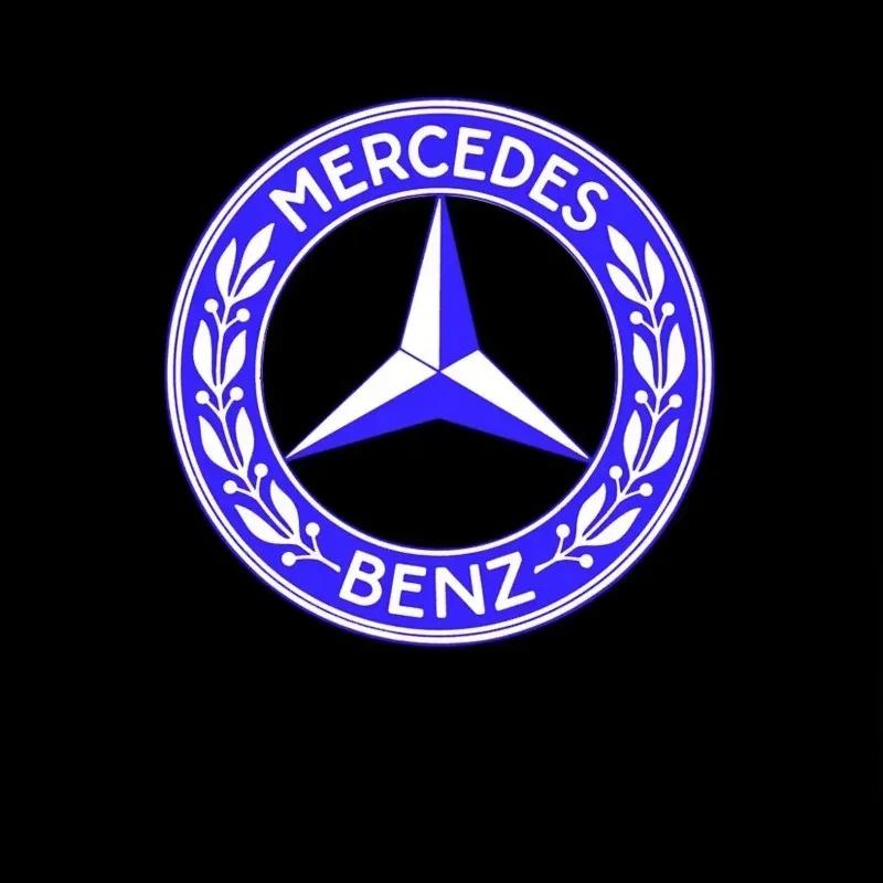AABGZ1 2Pcs Car Door Welcome Light Auto Emblem Badge LED Projector Lamp Mercedes Benz Amg C Class CLK SLK SLR W203 W208 W209 R171 R1721