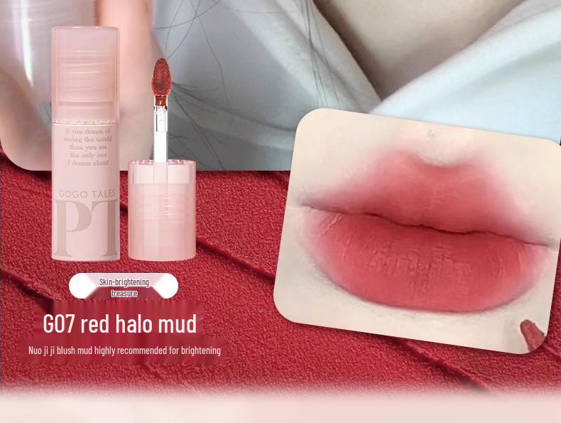 Gogotales Gogo Dance Collection Lip Mud G06 Nude Bean Paste Matte Lip Gloss