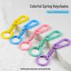 Colorful Spring Double-Headed Keyring Hook: Creative Accessory for Backpack, Car Keys & Waist Chains