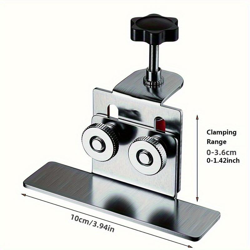 1pc of Stainless Steel Cabinet Door Installation Fixture-Adjustable Height Tool,with Powerful Clamping Function,Can Accurately Adjust The Installation