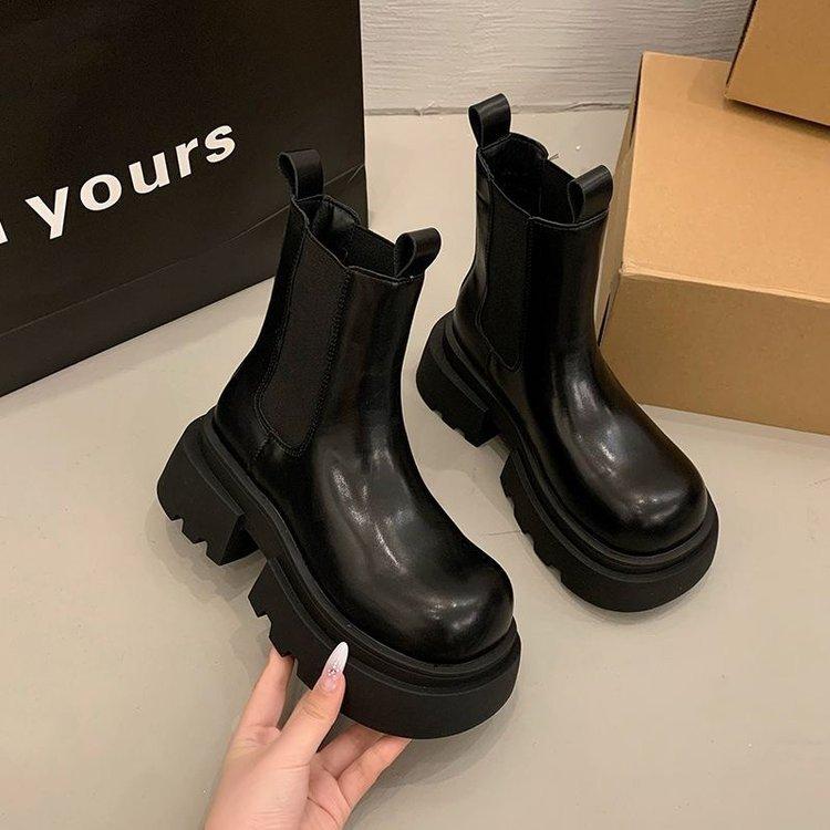 Short Boots for Women In Autumn and Winter 2025 New British Style Short Boots Chelsea Chimney Boots
