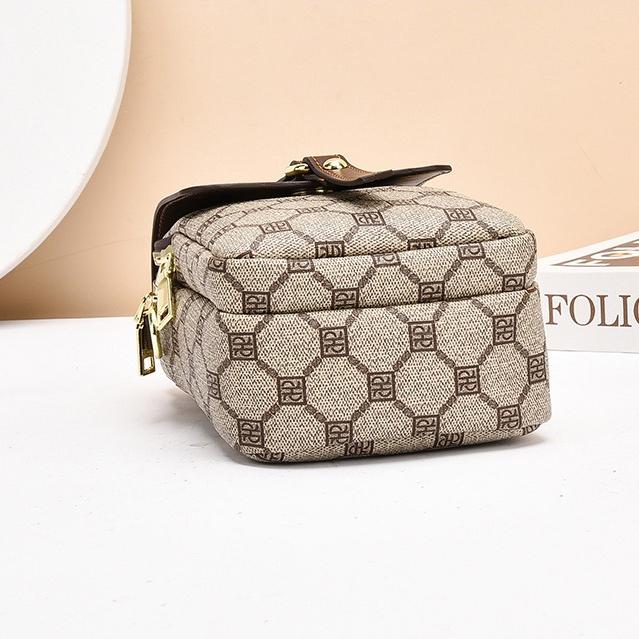 Double Zipper Mini Crossbody Bag for Women Vintage Small Monogram PU Leather Dual Zip Phone Pouch Adjustable Shoulder Strap