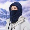 Warm Hood Hat, Scarf Integrated Hat, Women's Winter Velvet Thick Ski Riding Electric Vehicle Mask, Windproof Cover Hat