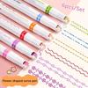 6Pcs Flowers Line Shaped Highlighter Pens Roller Tip Curve Liner Marker For Writing Journaling Drawing School Office Stationery