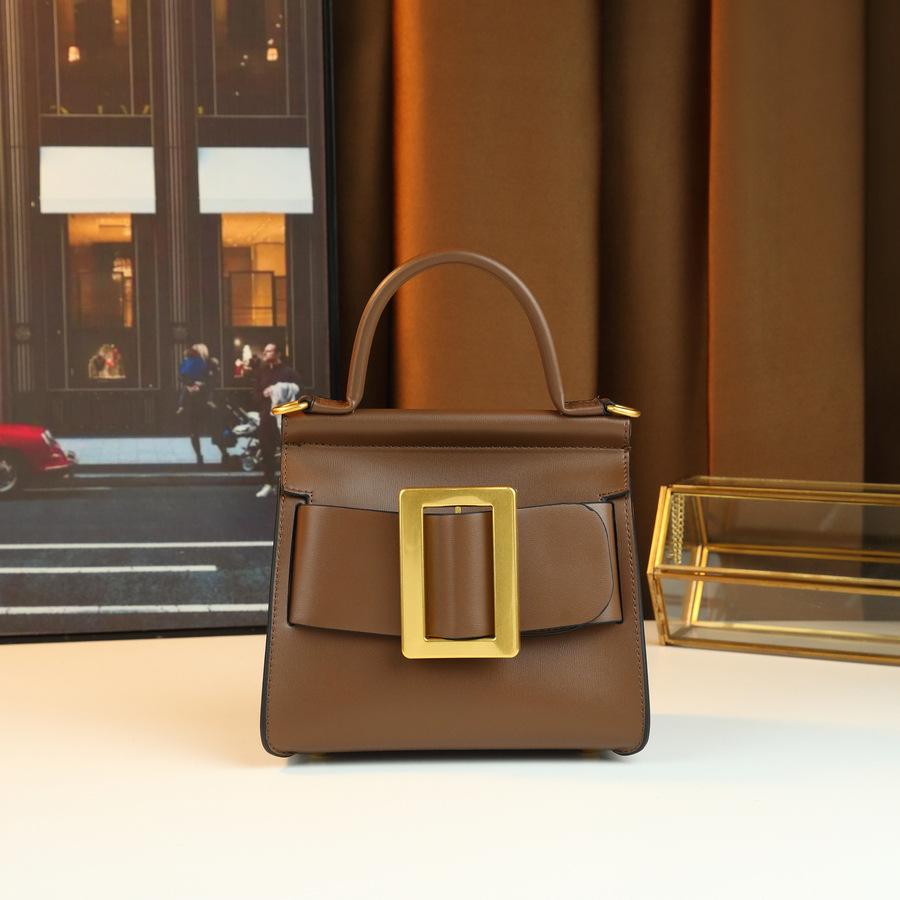 

New Korean Style Trendy Versatile Single Shoulder Crossbody Bag, Simple and Fashionable Belt Buckle Square Hand-held Women s Bag темно-коричневого кольору