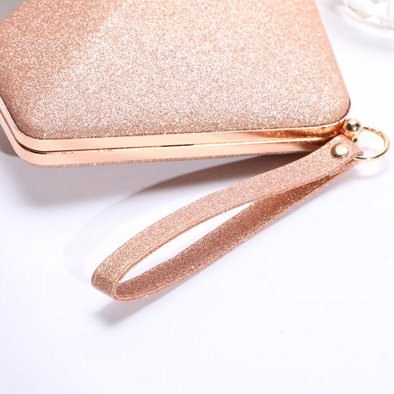 Trendy French Reflective Sequin Evening Bag – Stylish Handheld & Shoulder Bag for Weddings & Makeup