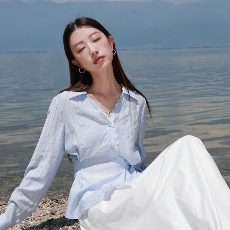 

Женская повседневная рубашка Sancai большого размера с лацканами и длинными рукавами 3XL 175/104B