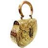 Golden Hnadle Clutches Vintage Handmade Brass Handbag for Women Party Bride Marriage Clutch