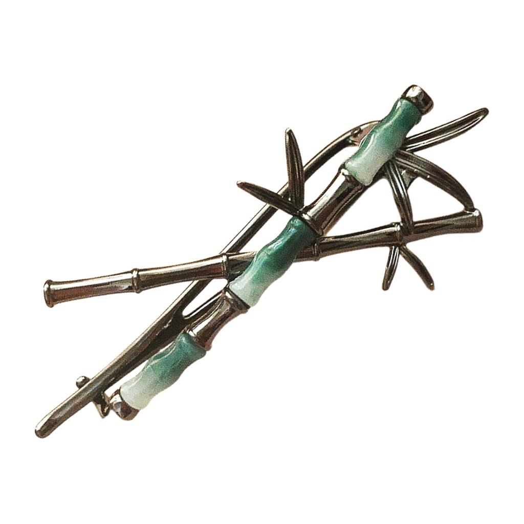 Chinese Bamboo Joint Hair Clip Vintage Plant Element Metal Twist-Clamp For Women Girls Trendy Daily Life Hair Accessories