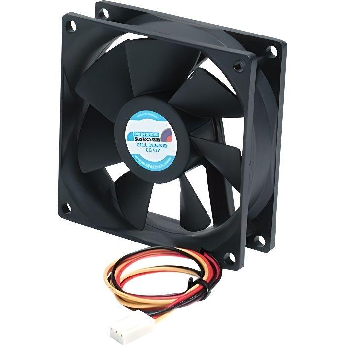STARTECH Ventilateur PC Silencieux à Double Roulement à Billes - Alimentation TX3 - 80 mm - 27 dB Bruit - Plastique