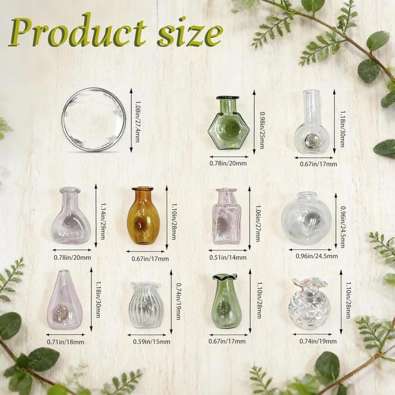 Mini Glass Bottle Flower Vase Fridge Magnets Big Small Sizes For Home Kitchen Diy Decoration Ornaments