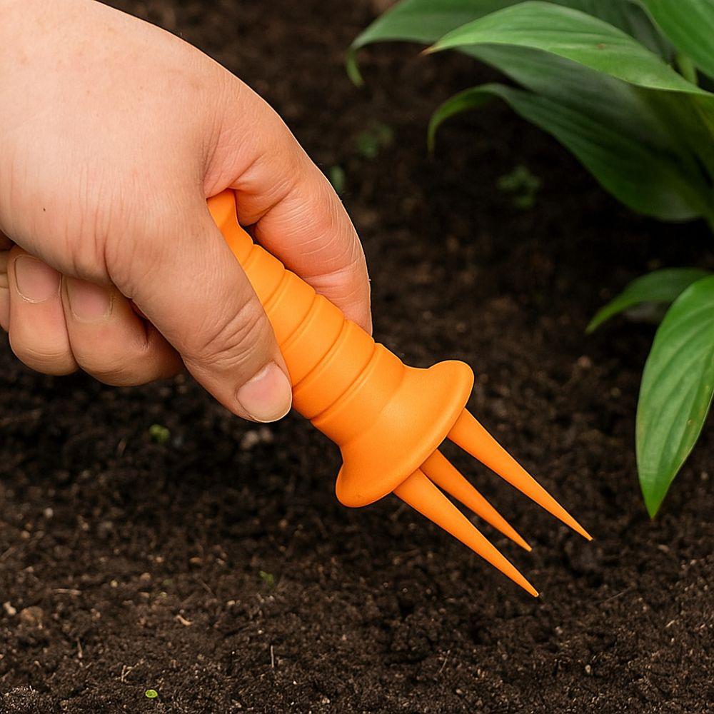 2pcs Ergonomic Hand Tiller Manual Gardening Digging Fork Manual Cultivator  Plant Growth Support