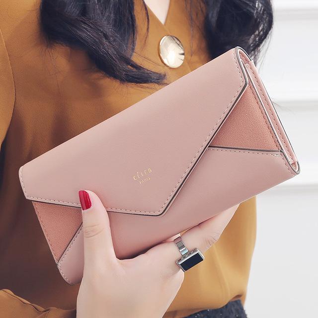 Women Wallets Designer Envelope Clutch For Women Hasp Coin Purse Card Holder Female Long Wallet