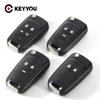 KEYYOU 2/3/4 Buttons Remote Car Flip Folding Key Shell Case For Opel Vauxhall Insignia Astra J Zafira C Mokka Replacement Cover