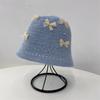 Style Hat Versatile Straw Woven Bow Hollow Womens Sunshade Hatscaps Fisherman