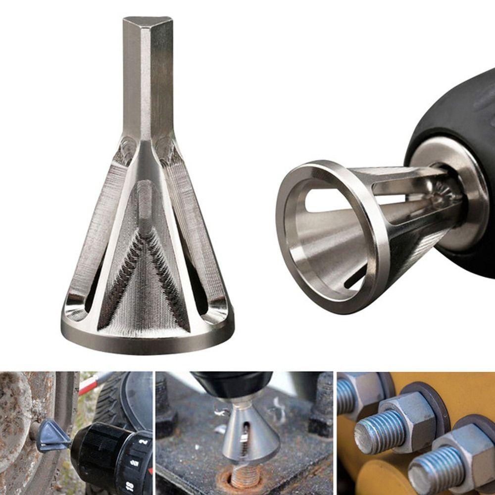 

4 Pcs Stainless Steel Deburring Tools Drilling Remove Burr Tools External Chamfering Tool Trimming срібний
