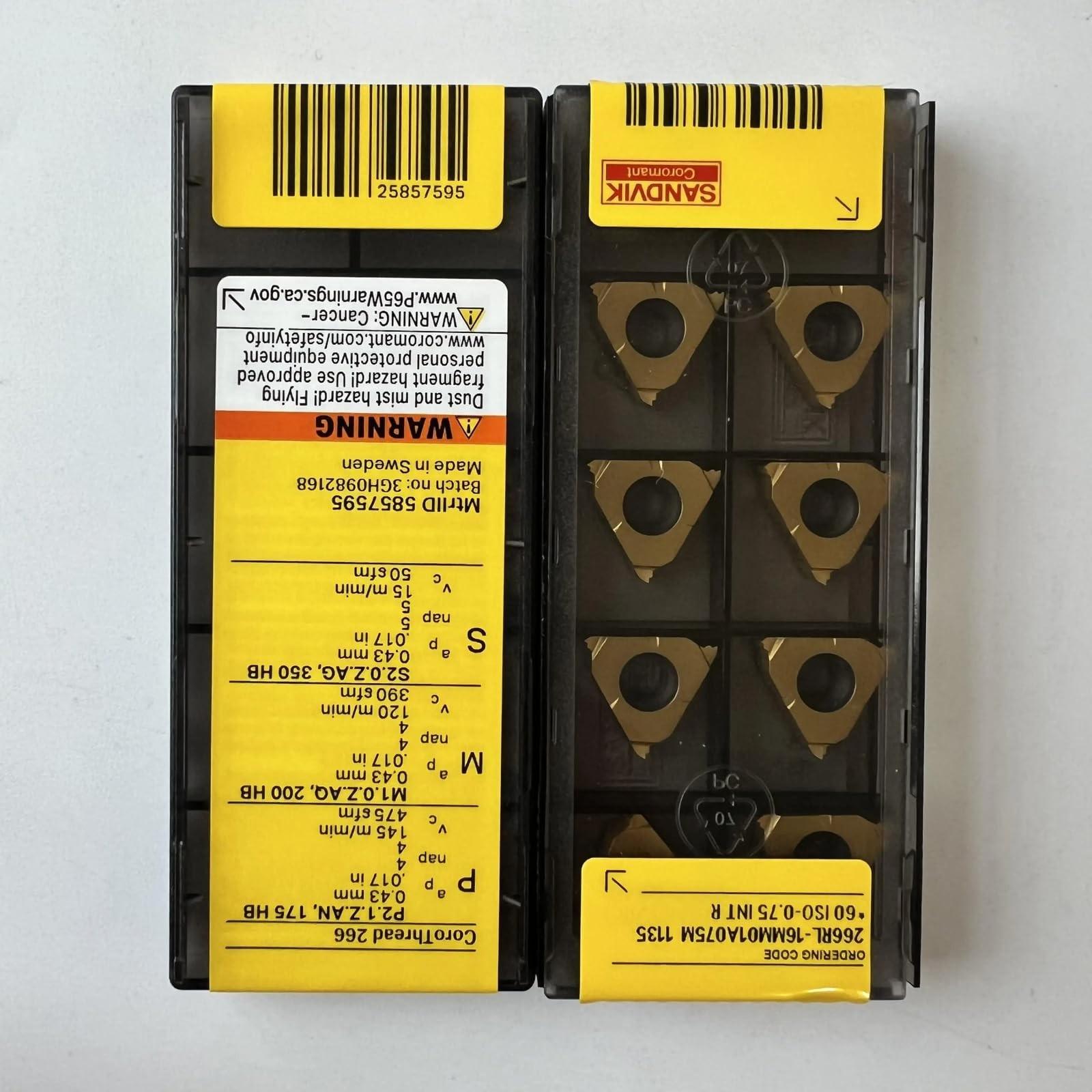 

266RL-16MM01A075M 1135 / Industrial indexable Carbide Inserts 10 Pcs