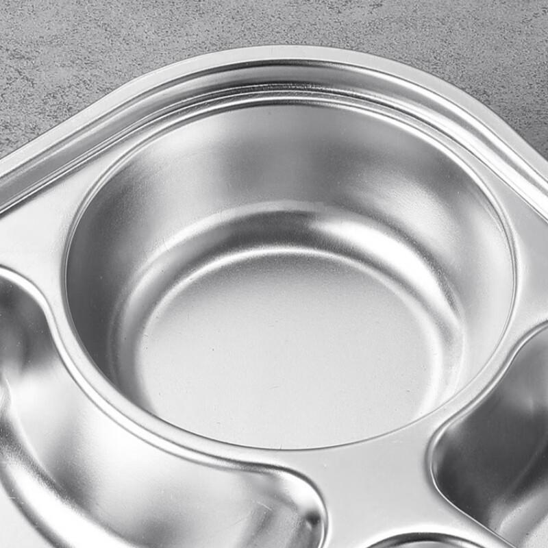 304 Edelstahl geteilte Kinder-Mittagstabletts