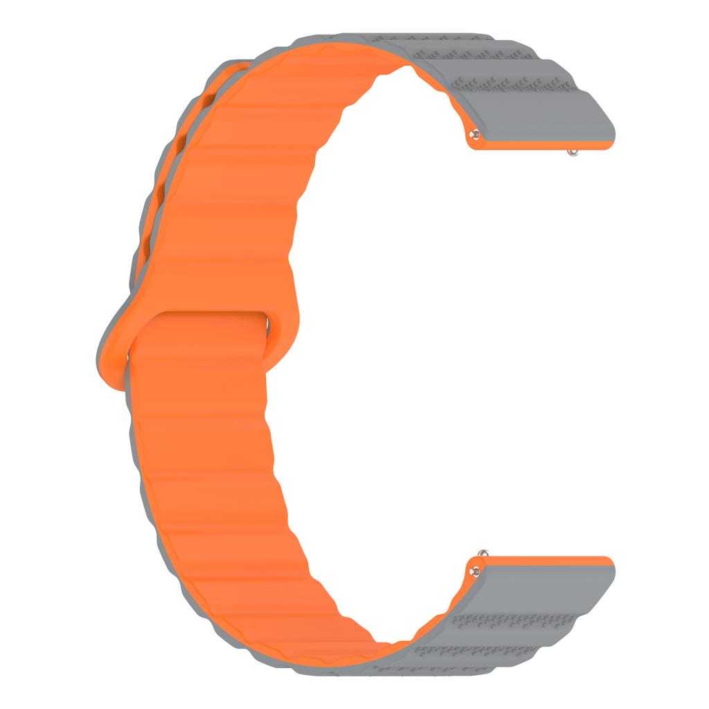 Silicone Watch Band Strap Bracelet Belt with Magnetic Closures Fit for 18mm 20mm 22mm Smartwatch Comfortable Daily Wear