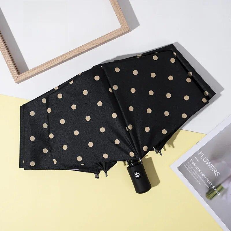 

Корейский стиль, черно-белый клетчатый зонт, солнцезащитный зонт, анти-УФ, складной, свежий, чистый