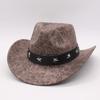 Halloween Orgy Party Pentagram Rivet Cowboy Hat Masquerade Ballgirl Dick Belt Rivet Cowboy Hat