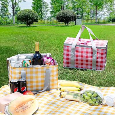 Foldable Picnic Cooler Set: Insulated Bag, Basket, and Mat
