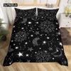 Sun and Moon Duvet Cover Set King Size Purple Liac Dream Catcher Star Bedding Set for Kids Children 2/3pcs Bohemia Quilt Cover